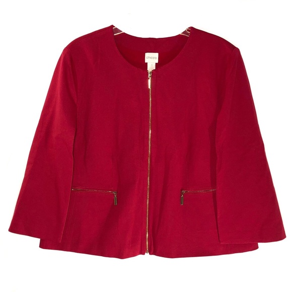 CHICOS CAPE BLAZER JACKET - Picture 2 of 8